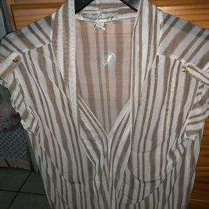 Mesh material summer blouse